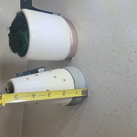 2 Ceramic & Cement Planters with tags. - Picture 3 of 8